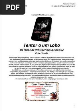 Kate Steele Lobos de Whispering Spring II TENTAR A UM LOBO pdf download gratis