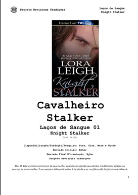 Lora Leigh CAVALHEIRO STALKER pdf download gratis