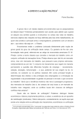 Pierre Bourdieu A GREVE E A AÇAO POLITICA pdf download gratis