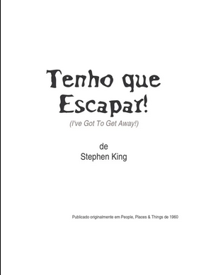 Stephen King Tenho Que Escapar pdf download gratis