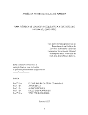 Uma Fábrica de Loucos Psiquiatria Vs Espiritismo no Brasil de 1900 a 1950 (Angélica Aparecida Silva de Almeida) pdf download gratis