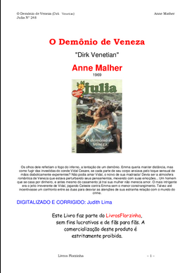 Anne Mather O DEMONIO DE VENEZA