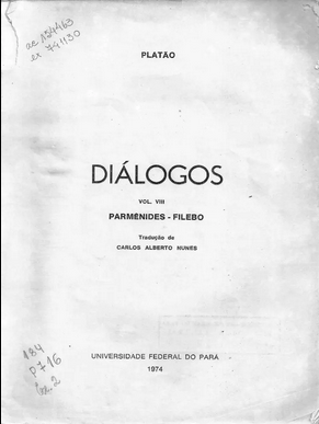Carlos Alberto Nunes Dialogos de Platao FILEBO