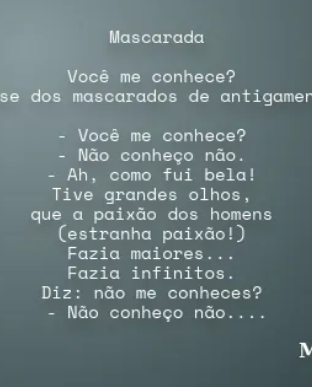 Manuel Bandeira MASCARADA